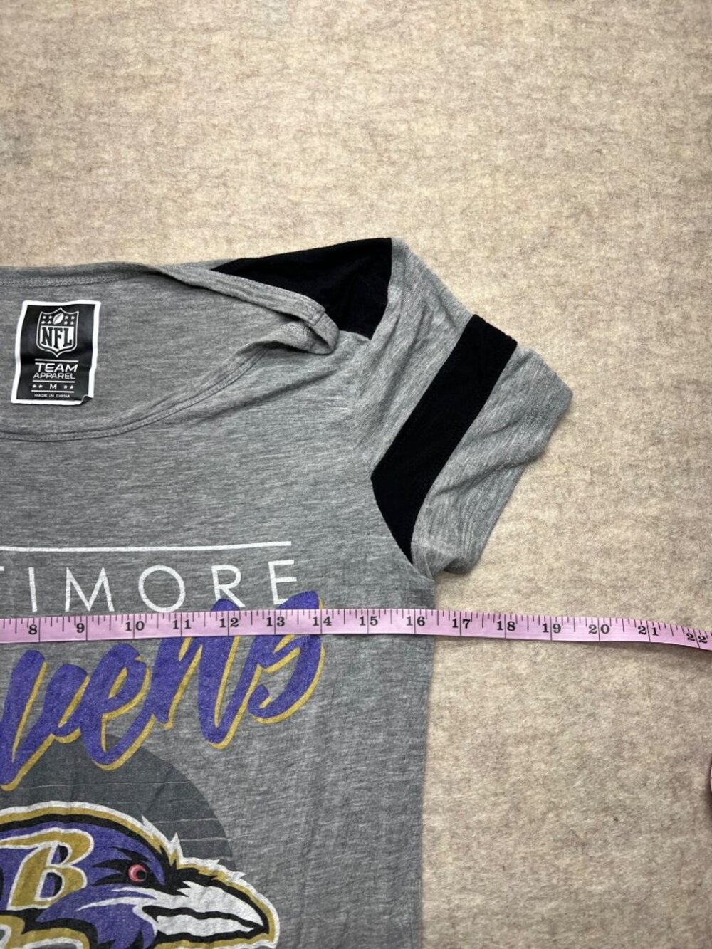 NFL Team Apparel Baltimore Ravens Lightweight Short Sleeve T-Shirt Graphic Tee M - Picture 6 of 8